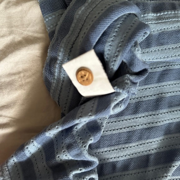 Men’s Tommy Bahama Polo Short Sleeve Shirt Size XL Blue Stripes EUC - Picture 5 of 6